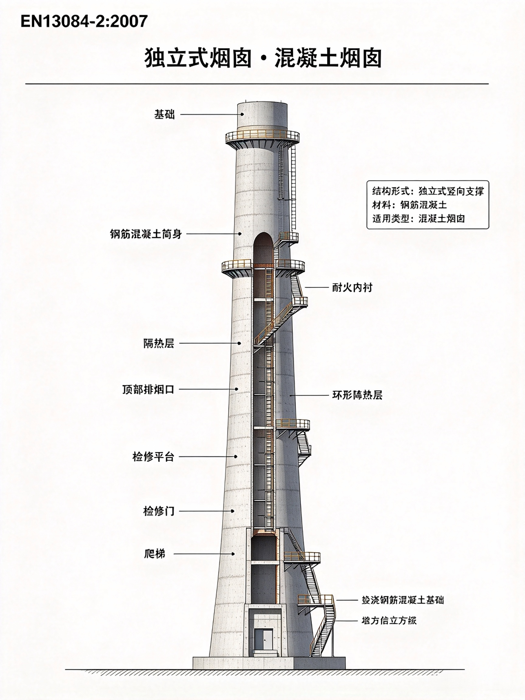EN13084-2:2007 独立式烟囱 · 混凝土烟囱核心解读
