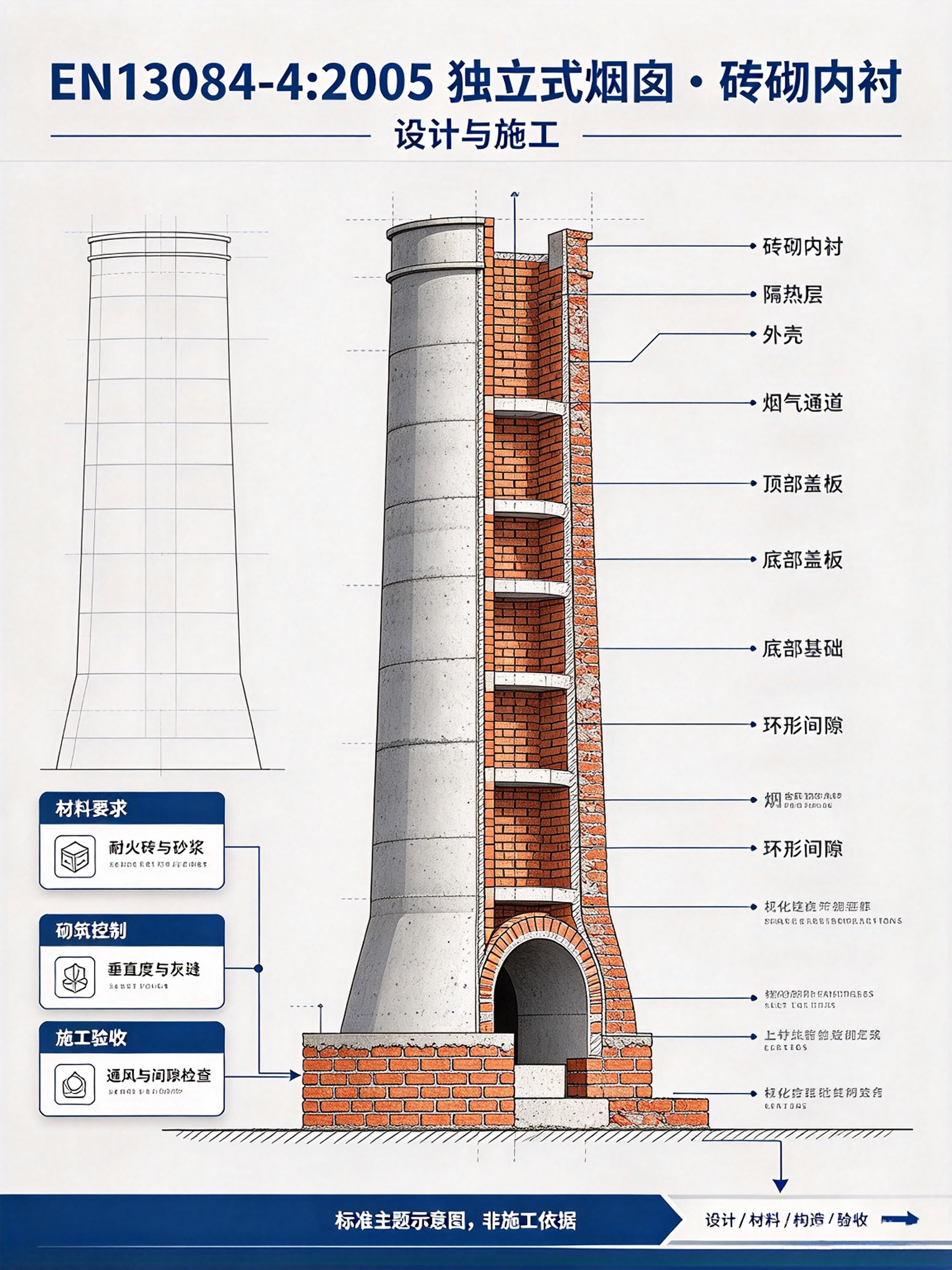 EN13084-4:2005 独立式烟囱 · 砖砌内衬——设计与施工标准解读